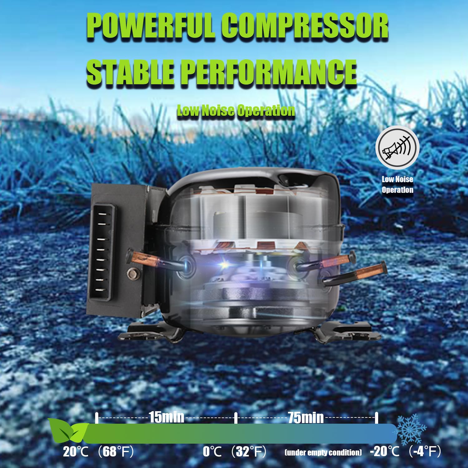 Alpicool T50 50L Compressor Car Refrigerator, Portable Camping Fridge DC 12v Freezer for TruckCampervanRVBoat